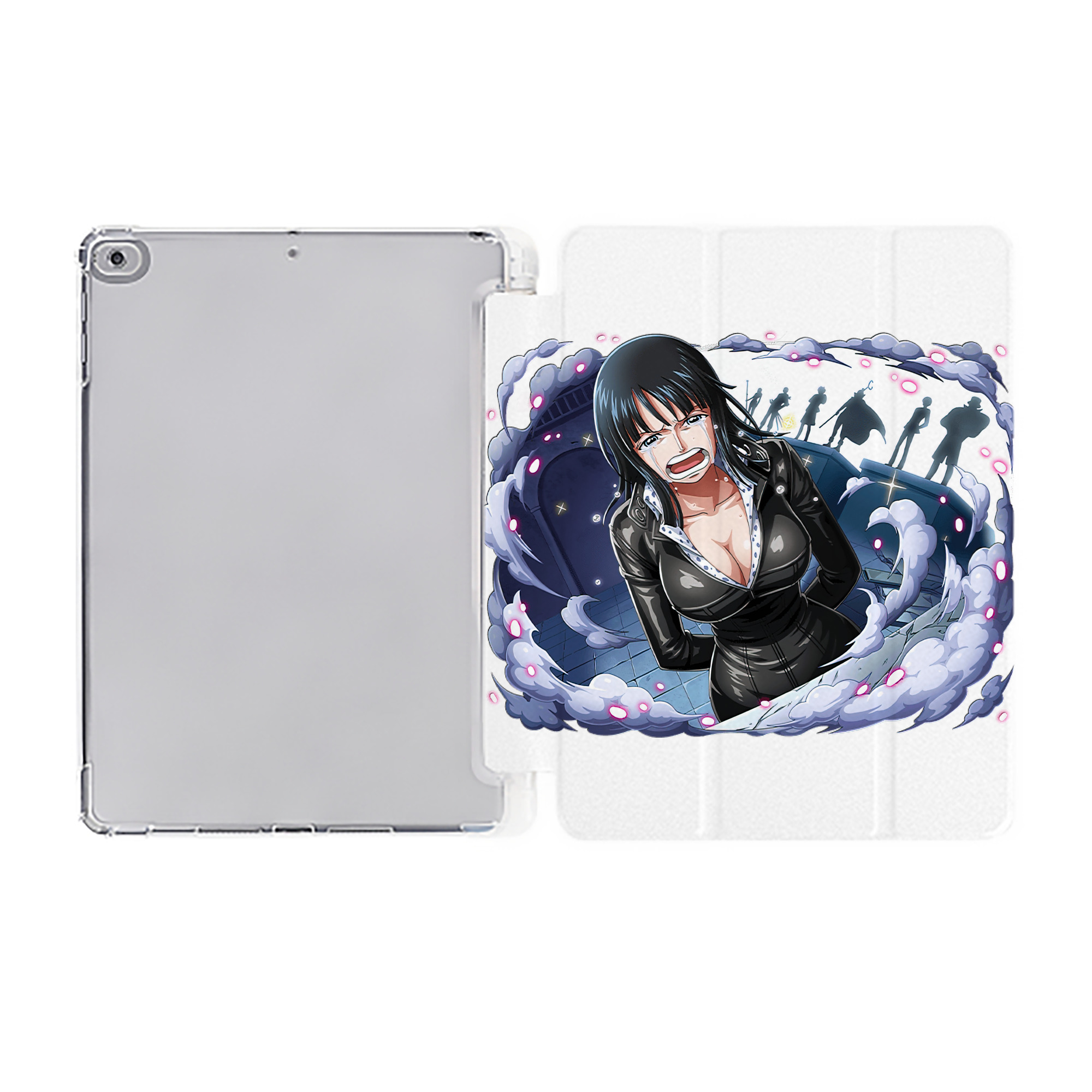 （画像用） ワンピース ニコ・ロビン ONE PIECE Nico Robin IPad ケース ペン収納付き 三つ折りスタンド PUレザー×シリコン 対応機種9.5/10.5/10.9インチ